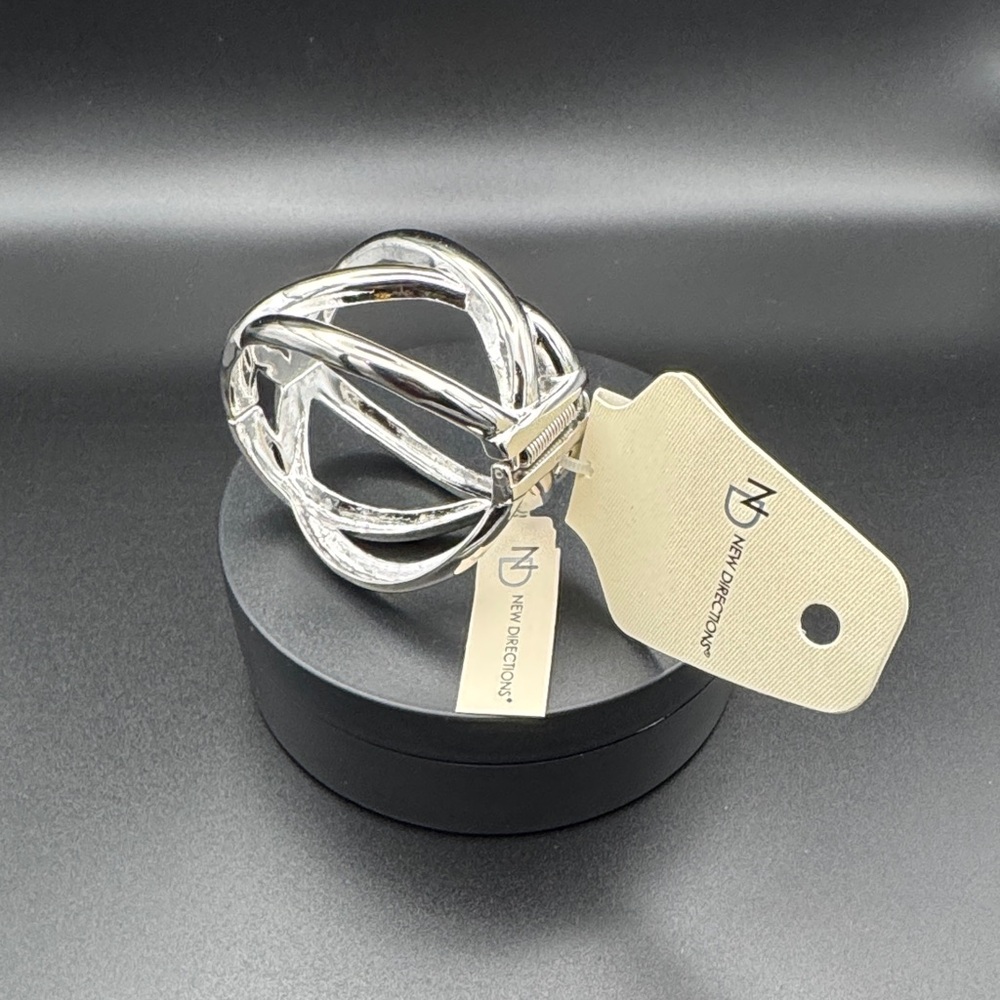 New Directions Shiny Silver Cuff Bracelet